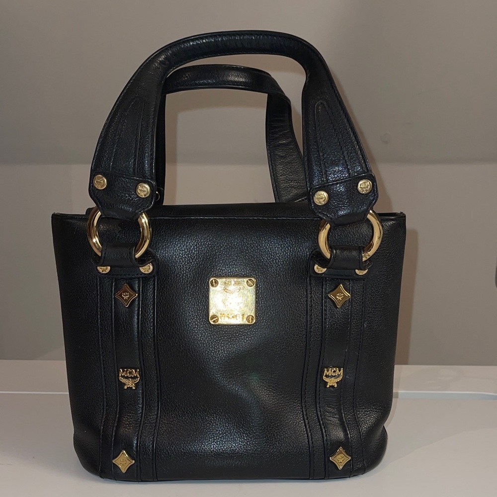 MCM Black and Gold Tote Bag